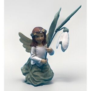 Demdaco Kathy Killip Wildflower Angels Snowdrops For Hope Fairy Ceramic Figurine